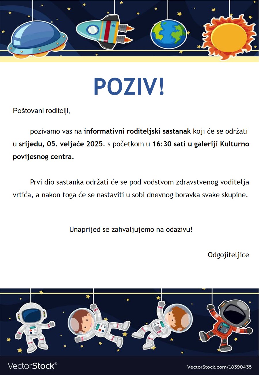 Poziv na roditeljski sastanak